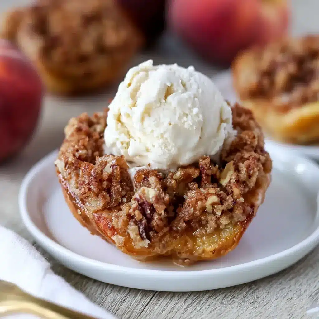 Brown Sugar Streusel Peaches: Easy Baked Summer Dessert 4 Brown Sugar Streusel Peaches