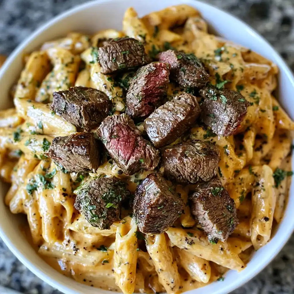 Cajun Steak Tips Pasta