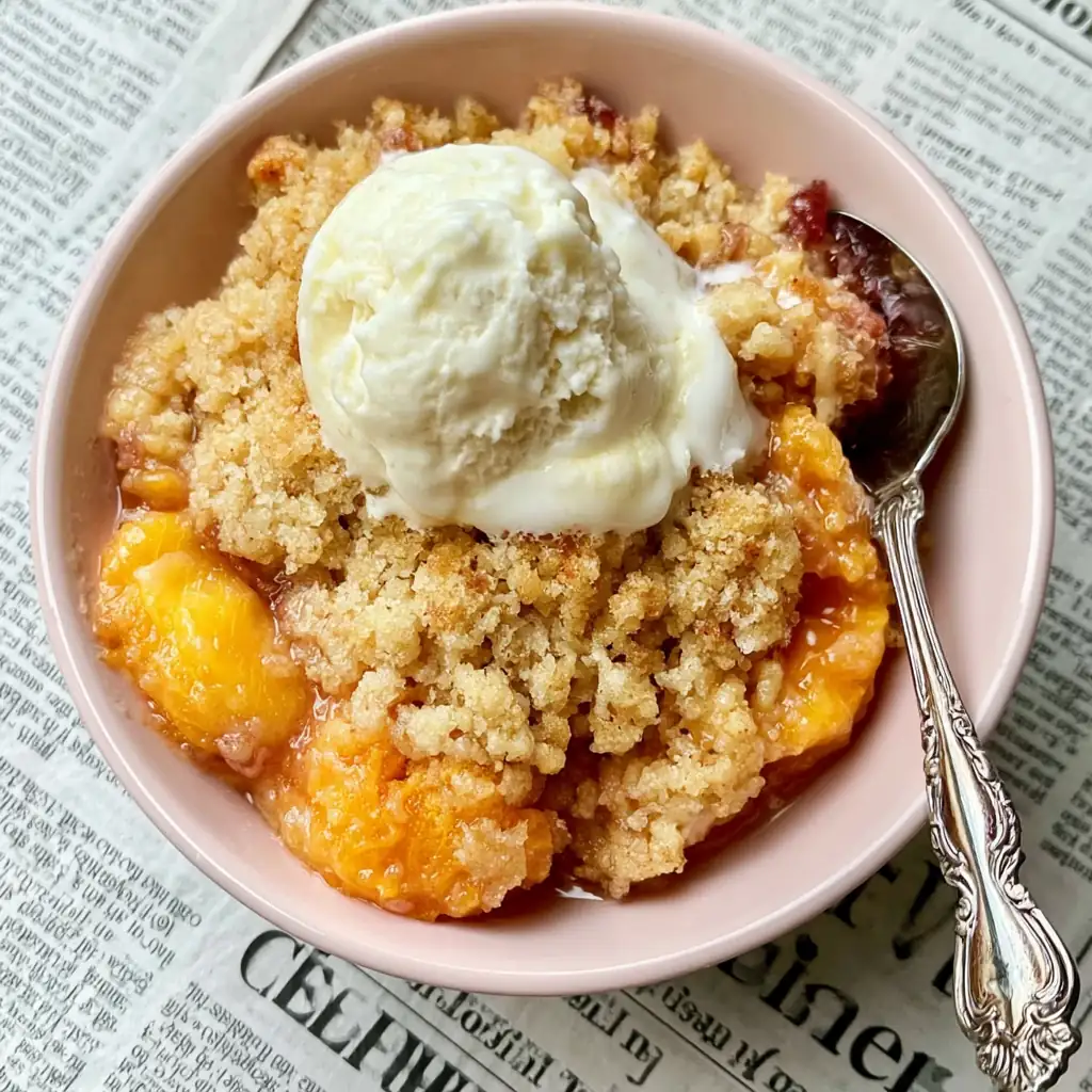 Cookie-Crusted Peach Cobbler