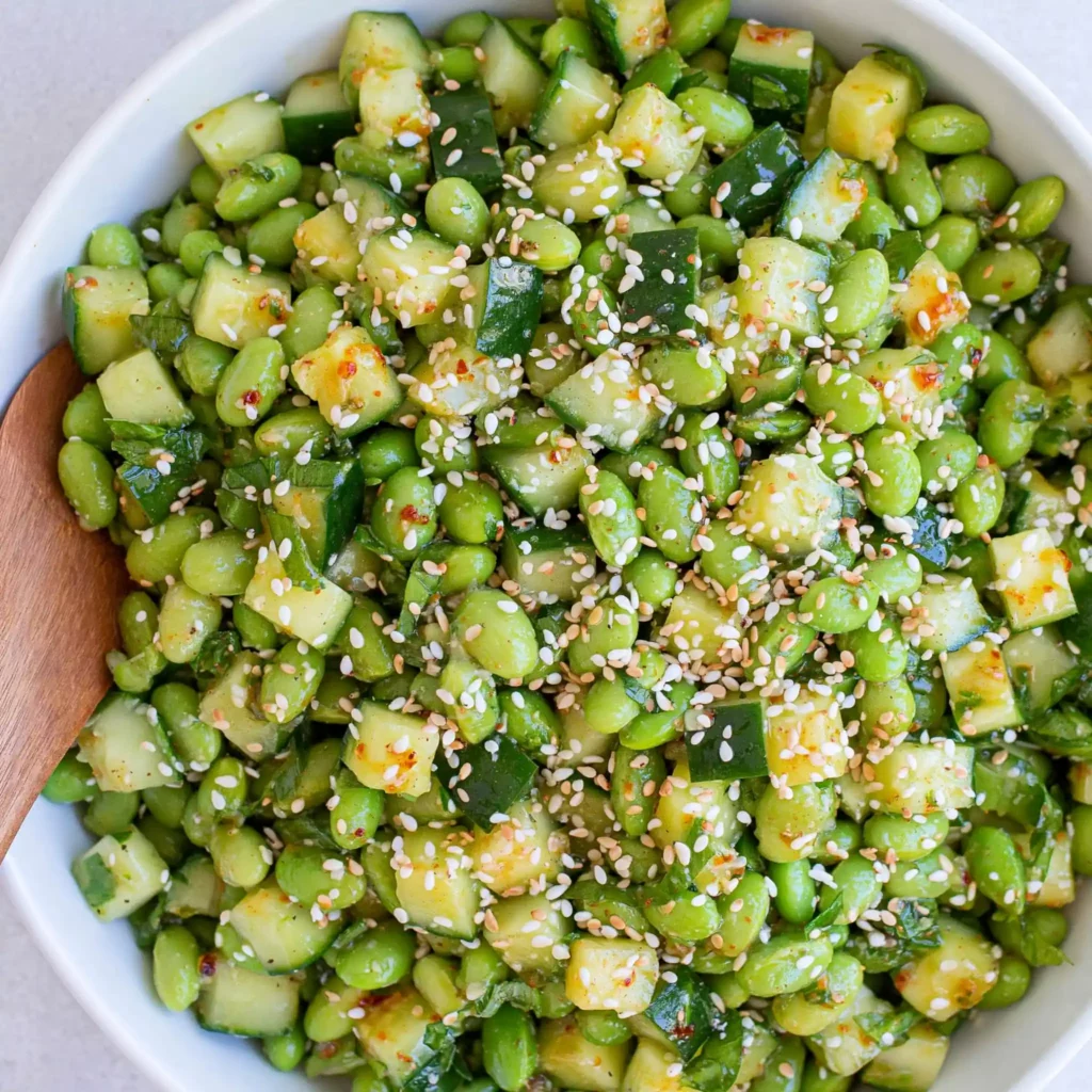 Cucumber Edamame Salad: Amazing Fresh Vegan Side Dish 4 Cucumber Edamame Salad
