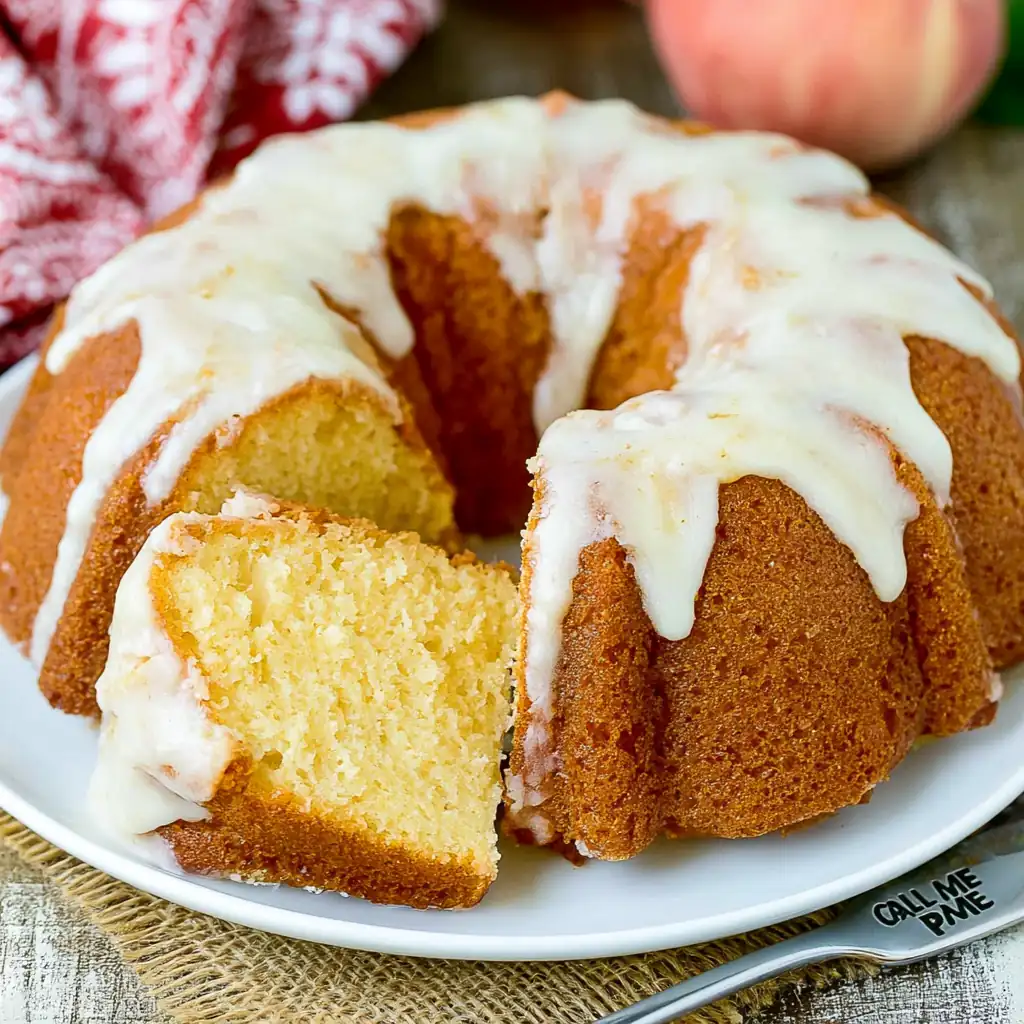 Fresh Peach Pound Cake with a Rich, Moist Crumb 4 Fresh peach pound cake