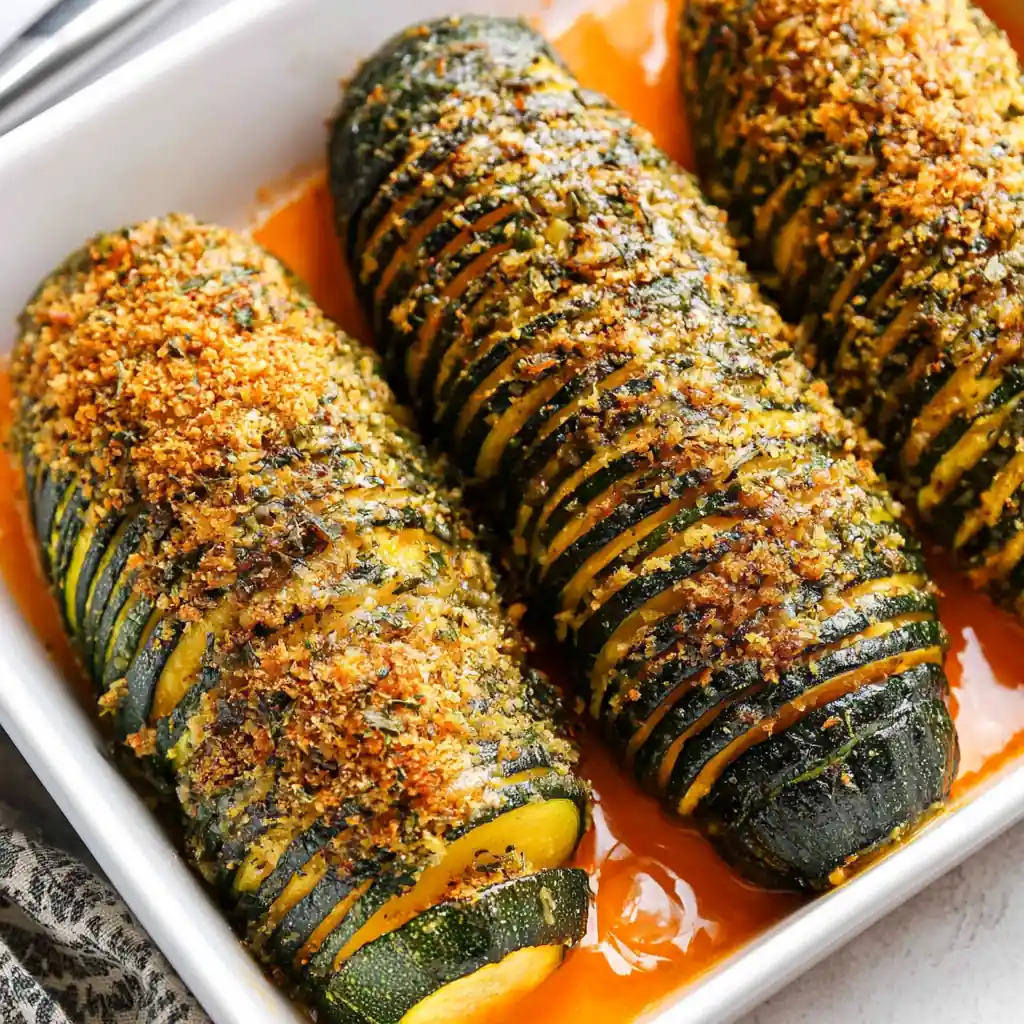Garlic Parmesan Roasted Zucchini