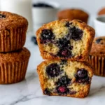 Healthy Blueberry Zucchini Muffins