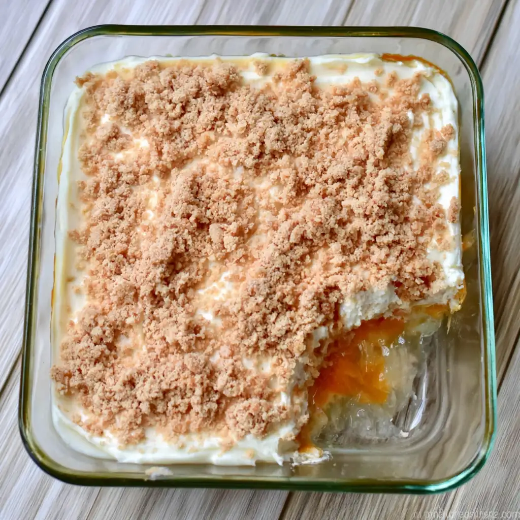 Layered Peaches and Cream Dessert