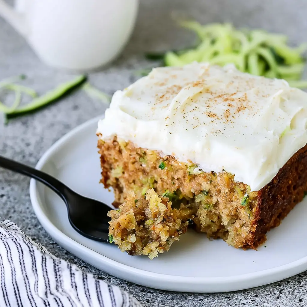 Old Fashioned Zucchini Cake with Cream Cheese Frosting 4 Old Fashioned Zucchini Cake