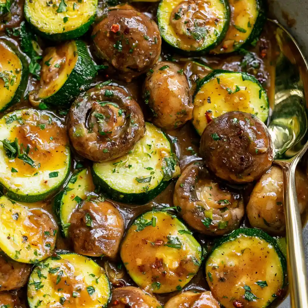 Pan-Fried Zucchini and Mushrooms: Amazing 25-Minute Healthy Side Dish 4 Pan-Fried Zucchini and Mushrooms