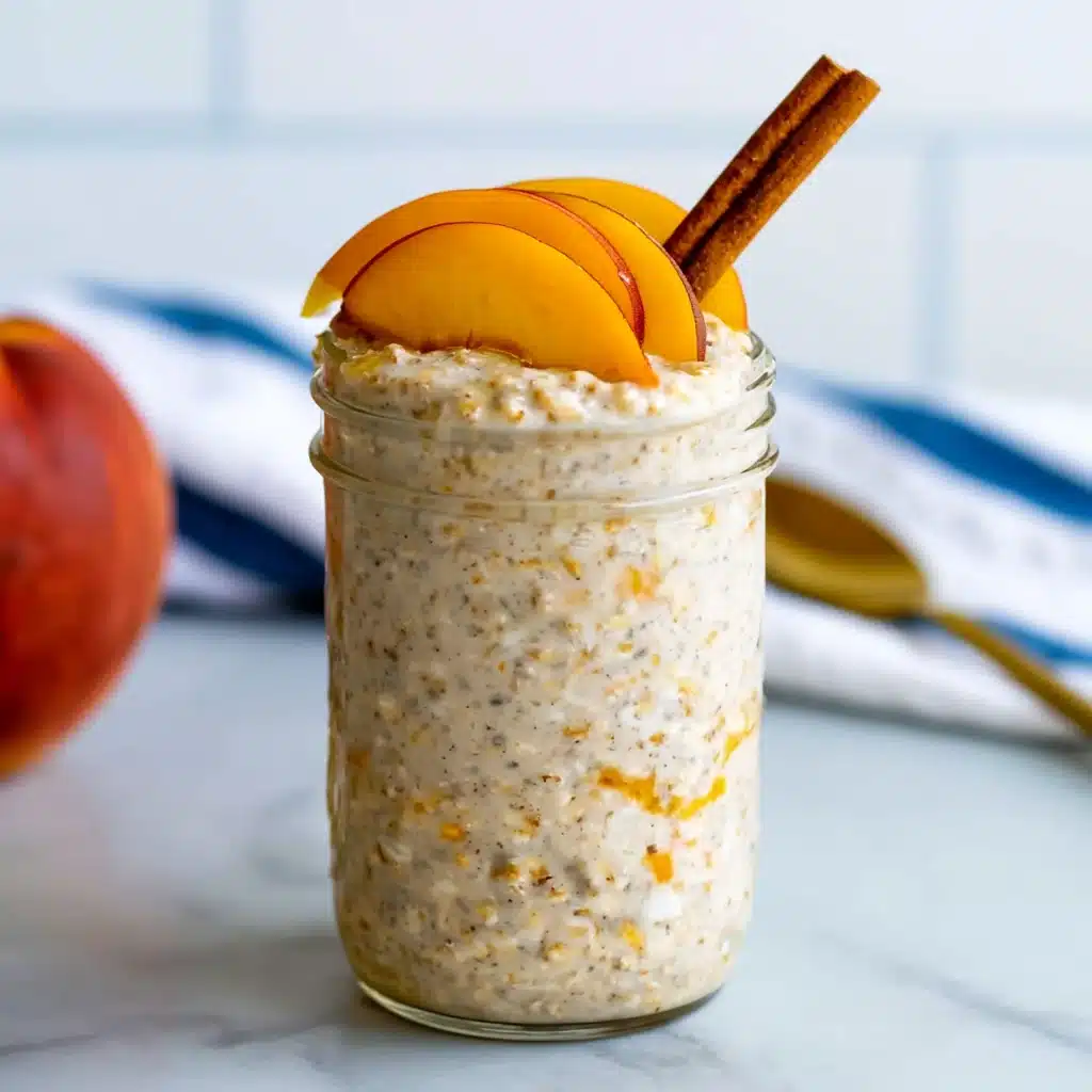 Peach Pie Overnight Oats – Easy Make-Ahead Breakfast Recipe 4 Peach Pie Overnight Oats