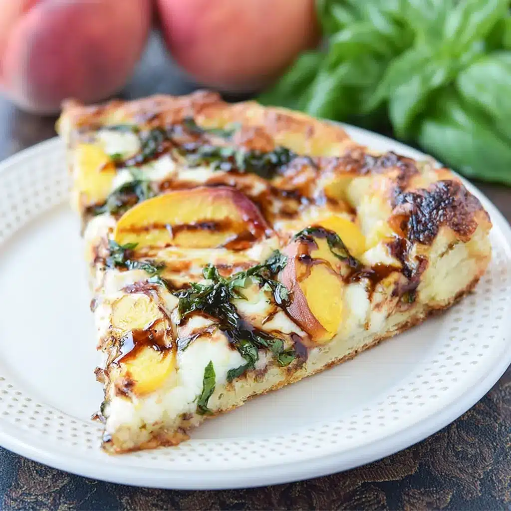Peach and Basil Flatbread