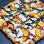 Peach and Basil Flatbread
