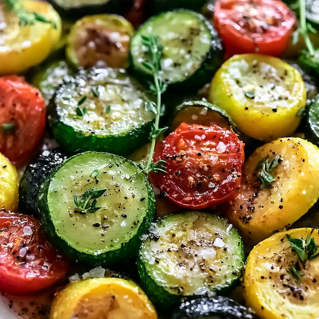 Roasted Garlic-Parmesan Zucchini and Squash Recipe 4 Roasted Garlic-Parmesan Zucchini and Squash