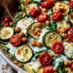 Spinach Zucchini Chickpea Bake