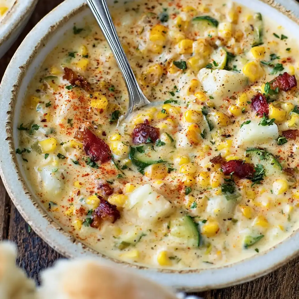Summer Corn and Zucchini Chowder: Creamy and Easy 4 Summer corn and zucchini chowder