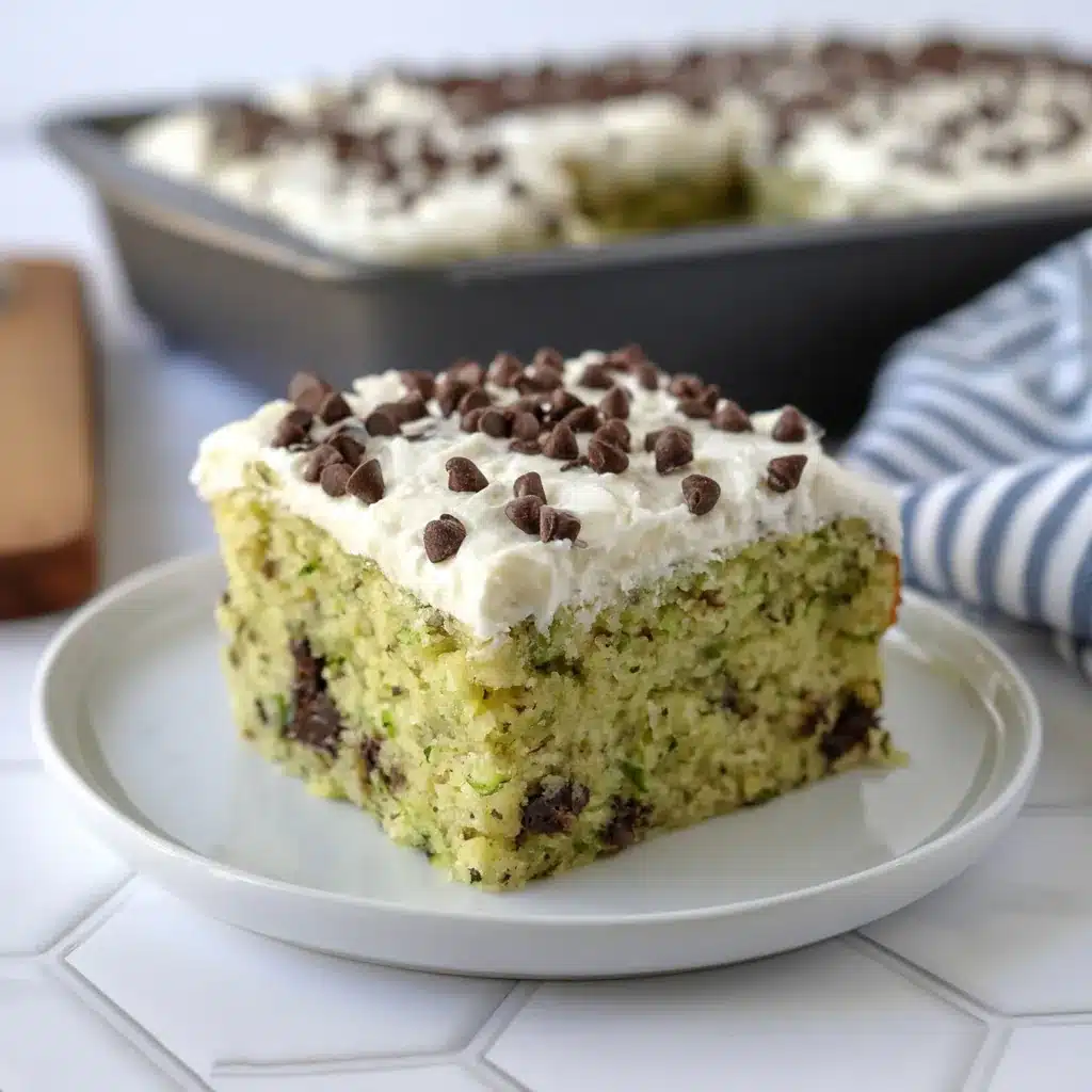 Vanilla Chocolate Chip Zucchini Cake