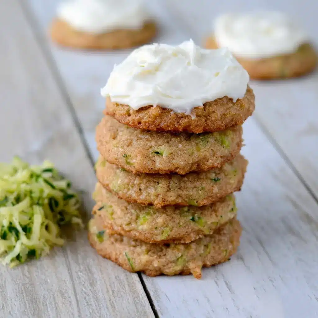 Zucchini Cookies with Cream Cheese Frosting