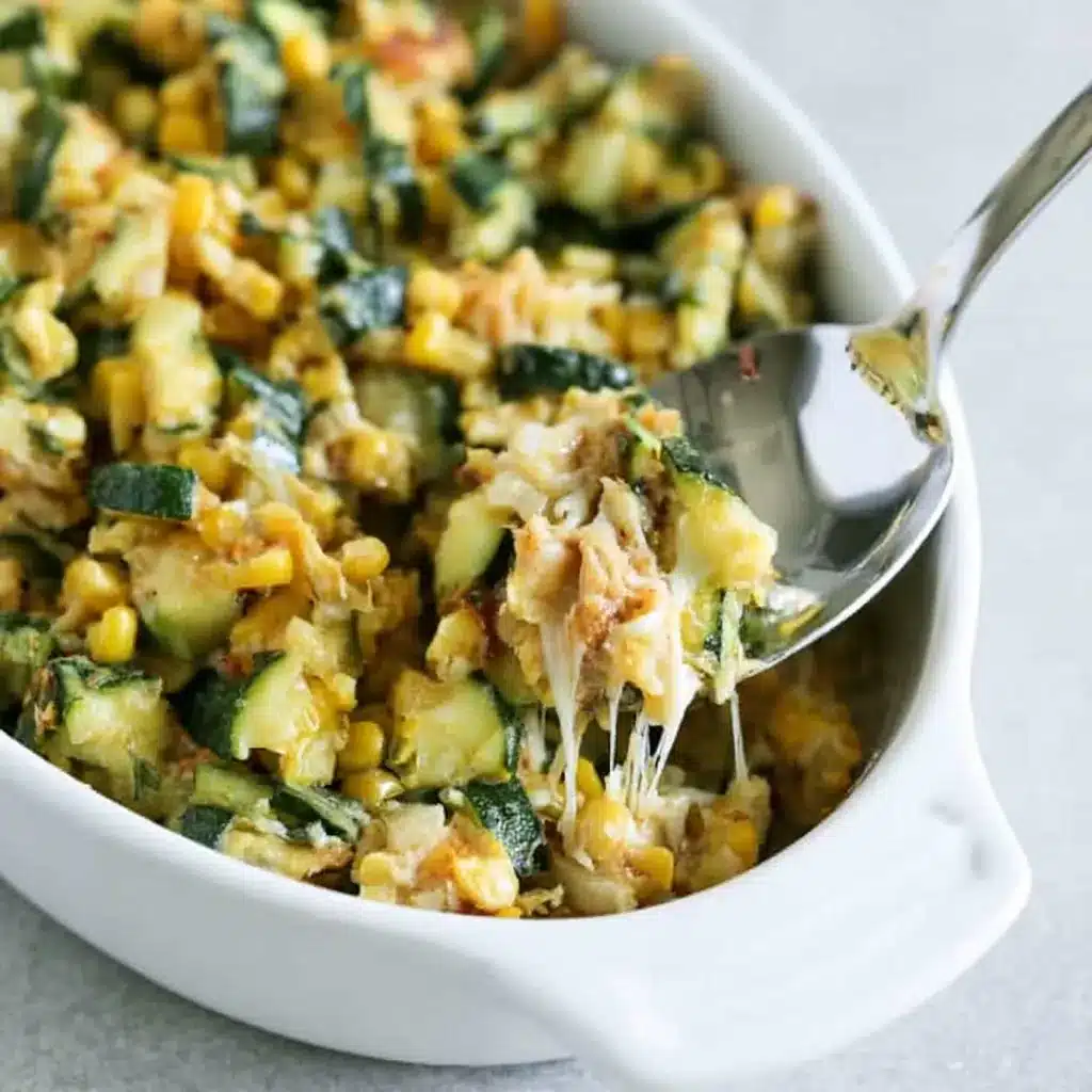 Zucchini Corn Parmesan Bake
