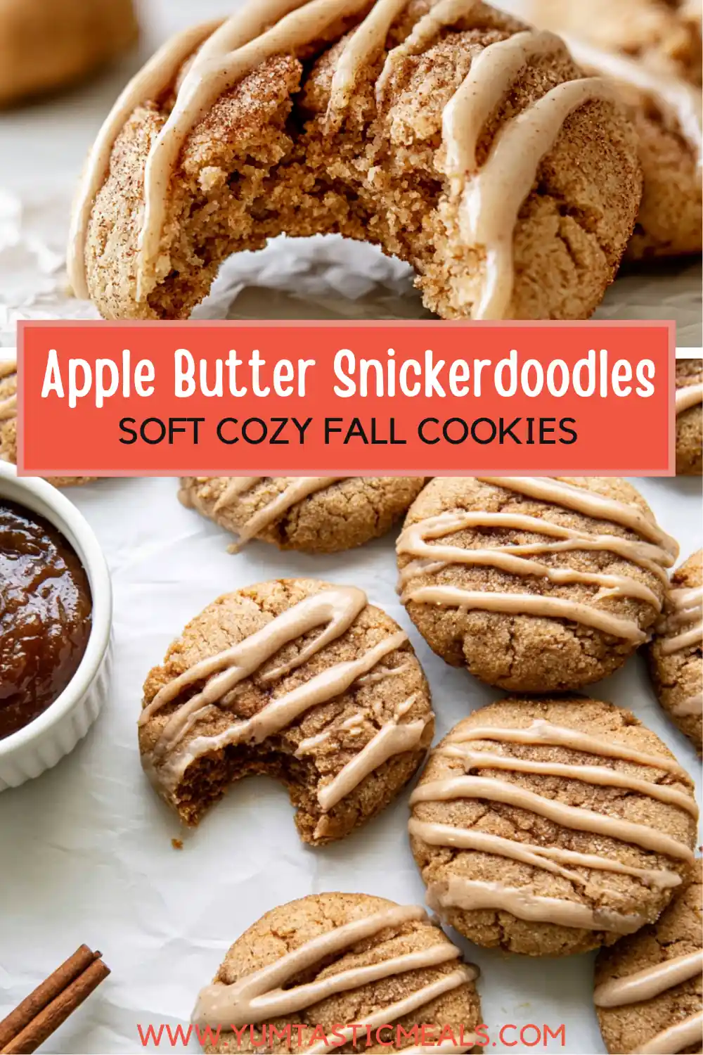 Apple Butter Snickerdoodles With Cinnamon Sugar Glaze 6 Apple Butter Snickerdoodles