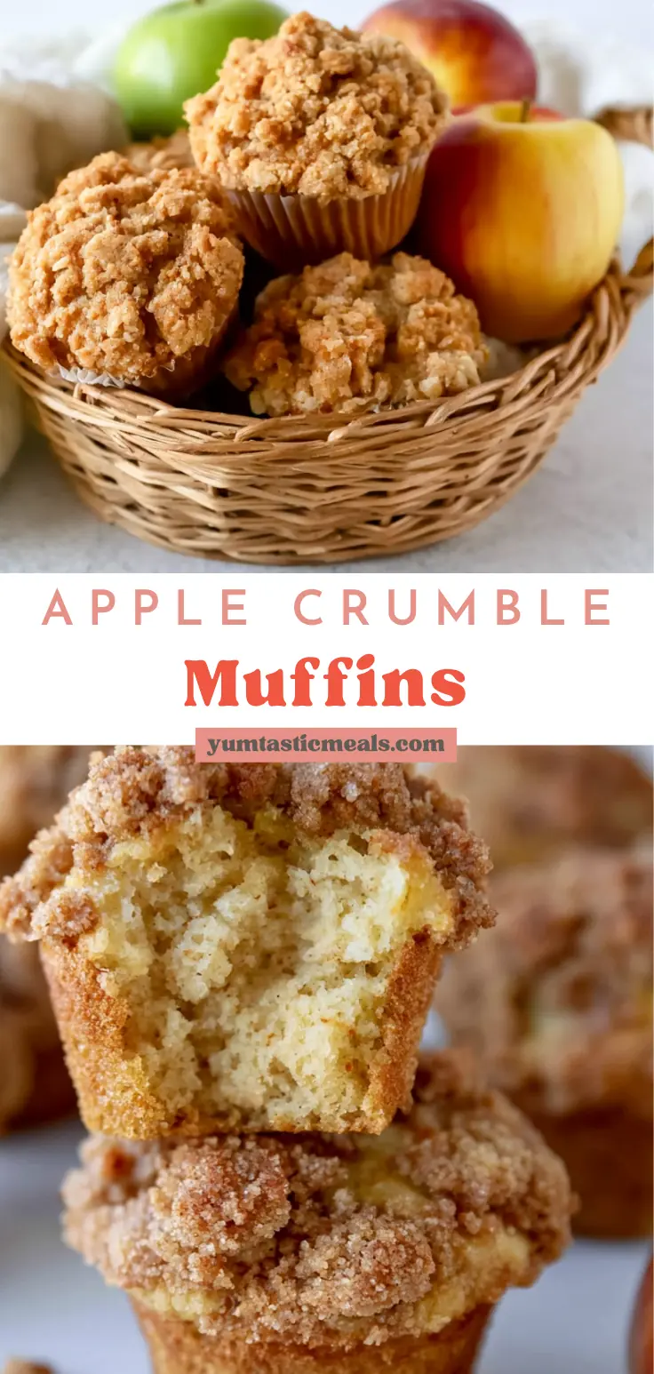 Apple Crumble Muffins with a Buttery Cinnamon Topping 6 Apple Crumble Muffins