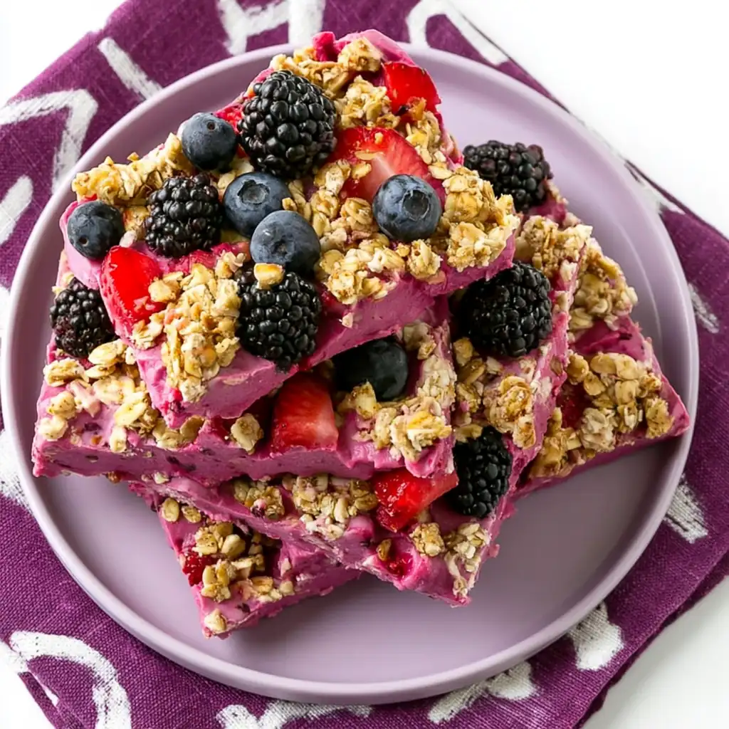 Berry Granola Yogurt Bark: An Easy Frozen Family Treat 5 Berry Granola Yogurt Bark