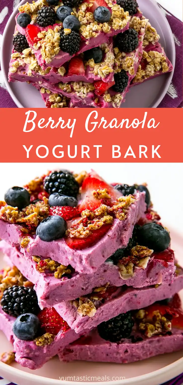 Berry Granola Yogurt Bark: An Easy Frozen Family Treat 6 Berry Granola Yogurt Bark