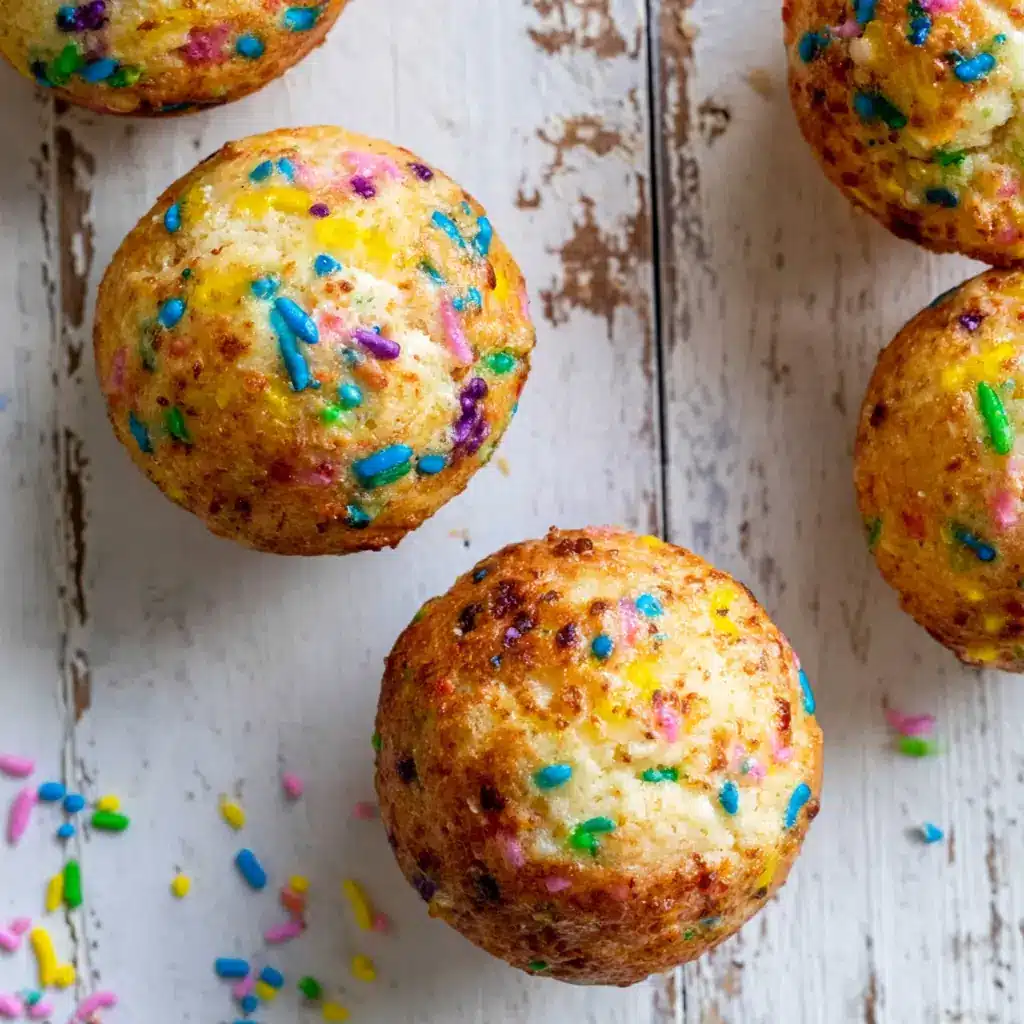 Birthday Cake Banana Muffins