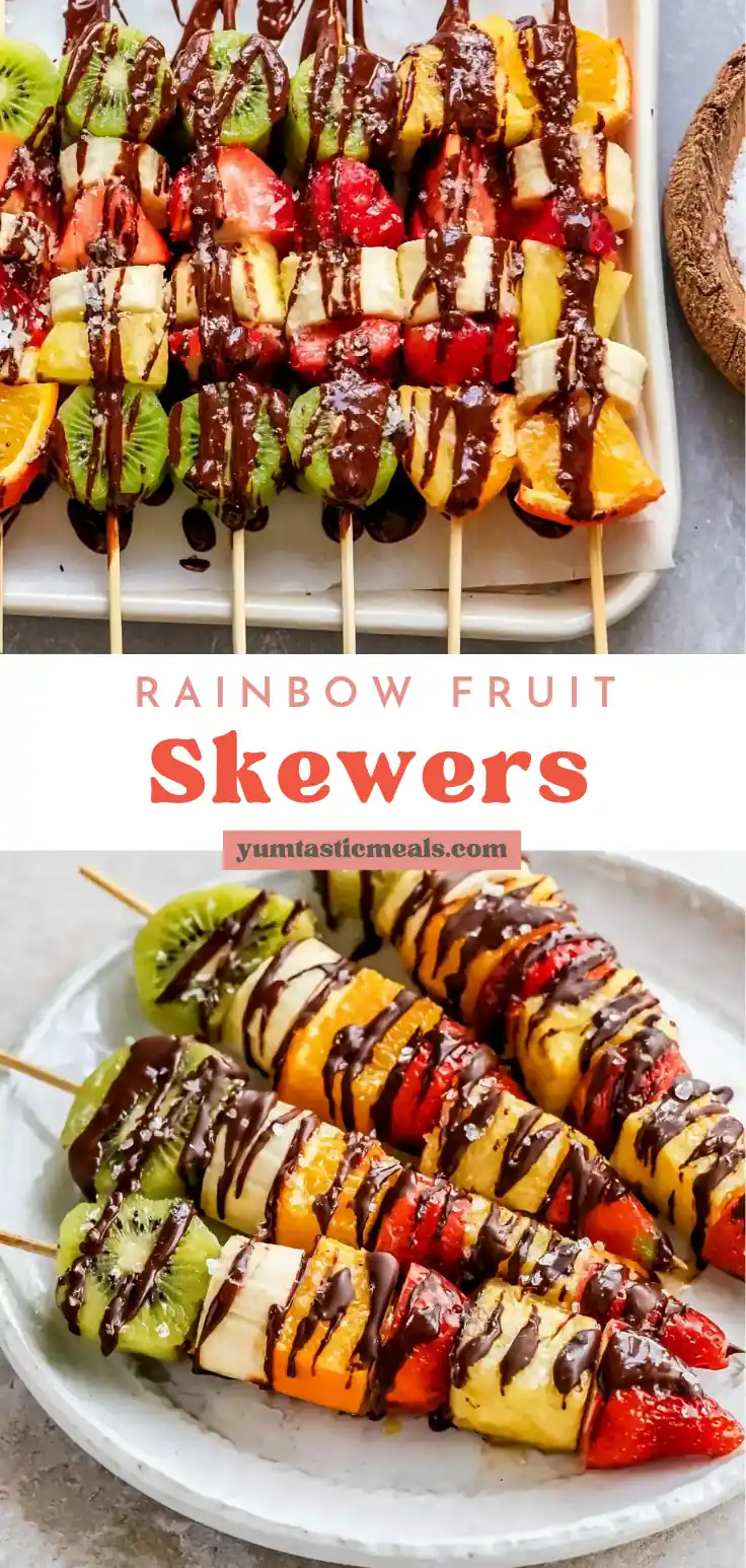 Breakfast Fruit Kabobs with Chocolate Drizzle 6 Breakfast Fruit Kabobs