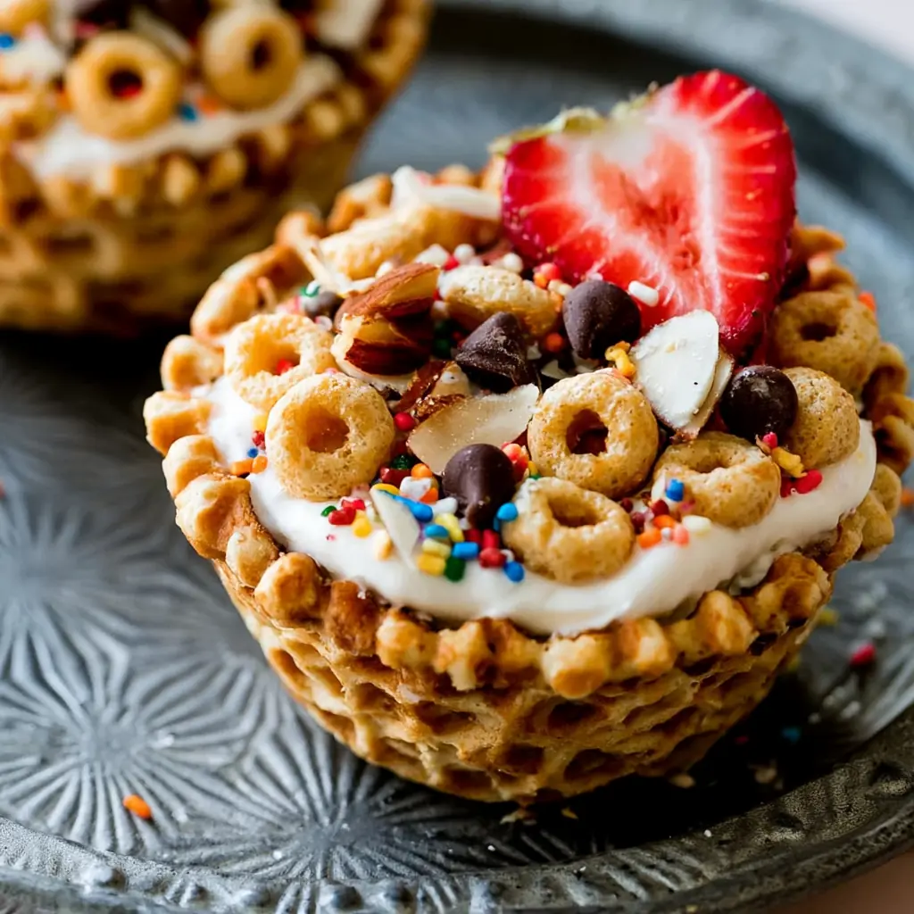Breakfast Sundaes: Easy Yogurt Fruit Waffle Bowls 5 Breakfast Sundaes