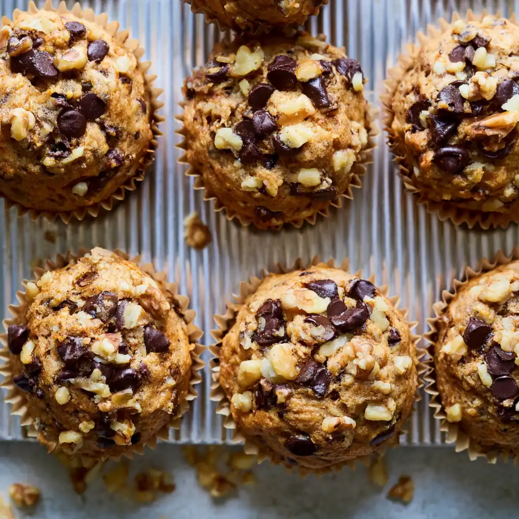 Cinnamon Zucchini Banana Muffins