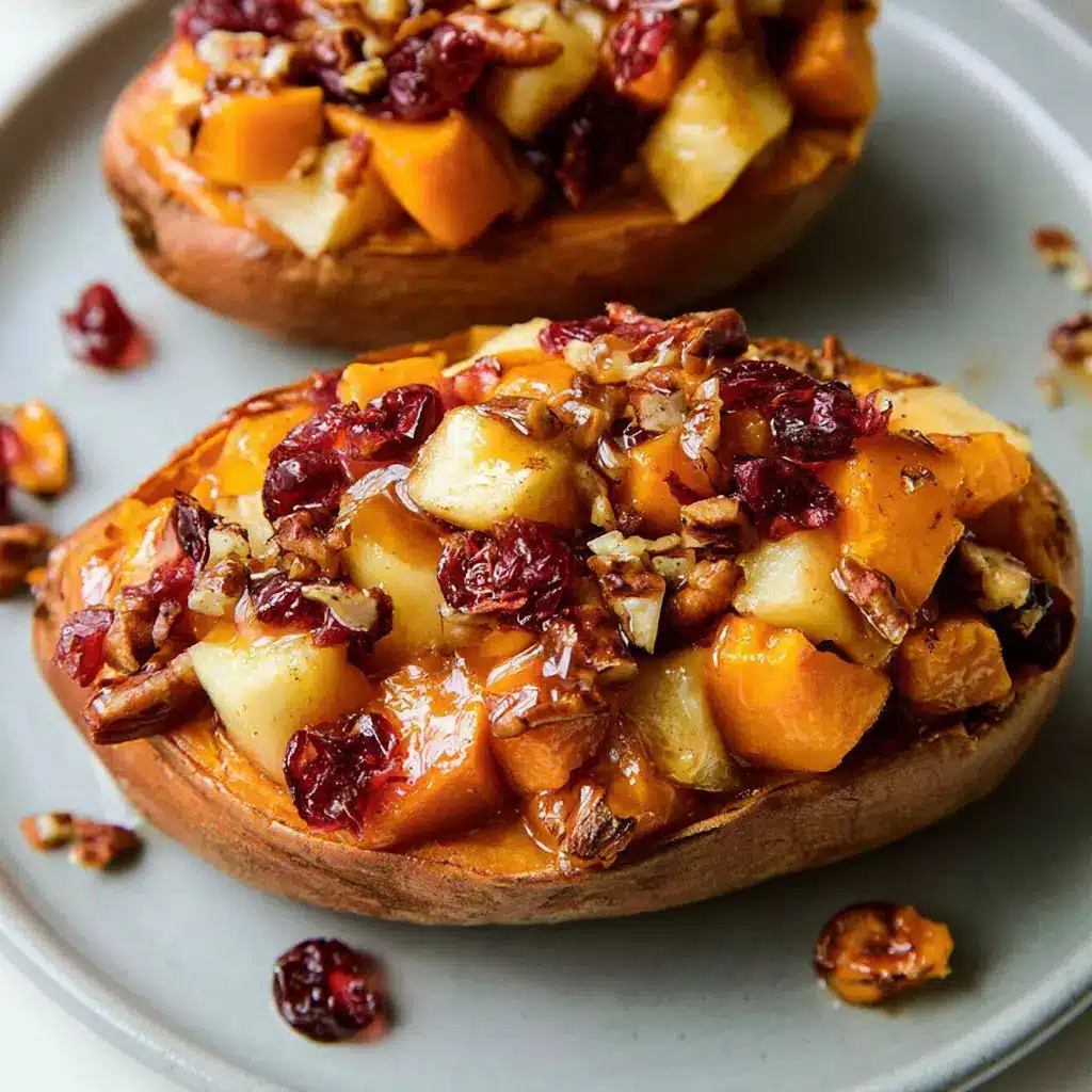 Cranberry Apple Twice-Baked Sweet Potatoes