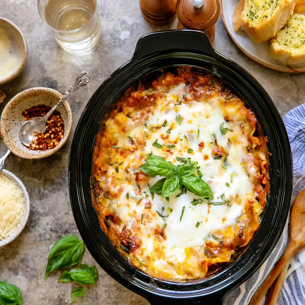 Crock Pot Bowtie Lasagna