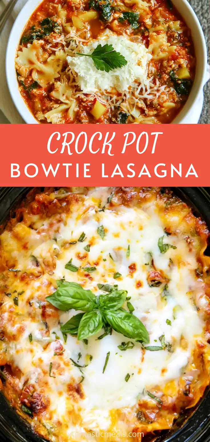 Crock Pot Bowtie Lasagna: An Easy, Cheesy Family Dinner 6 Crock Pot Bowtie Lasagna