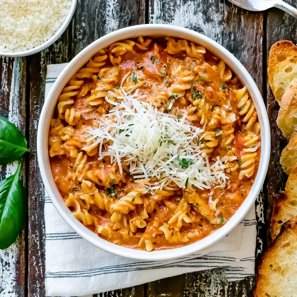 Crockpot Chicken Parmesan Soup