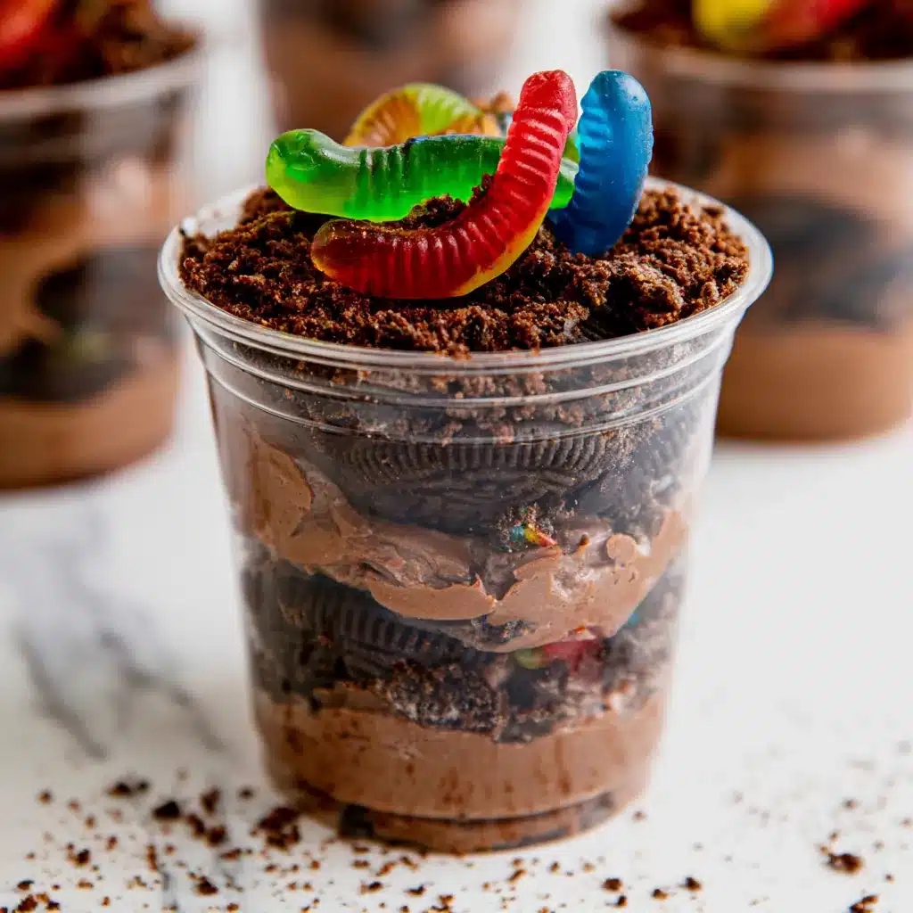 Dirt and Worms Pudding Cups