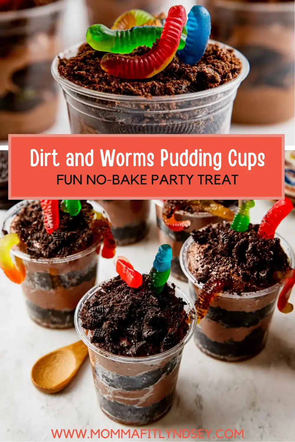 Dirt and Worms Pudding Cups: Easy Party Dessert Recipe 11 Dirt and Worms Pudding Cups