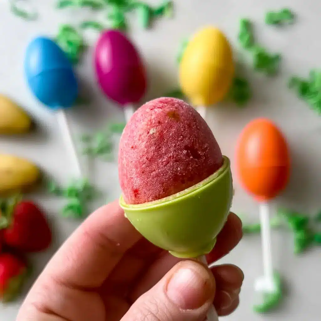 Easter Egg Popsicles with Berries, Banana, and Coconut Milk 5 Easter Egg Popsicles