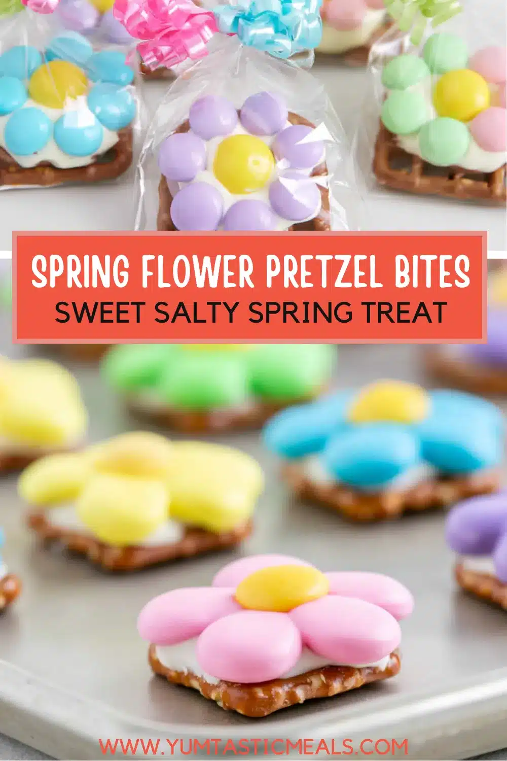 Flower Pretzel Bites: Easy 3-Ingredient Spring Treat 6 Flower Pretzel Bites
