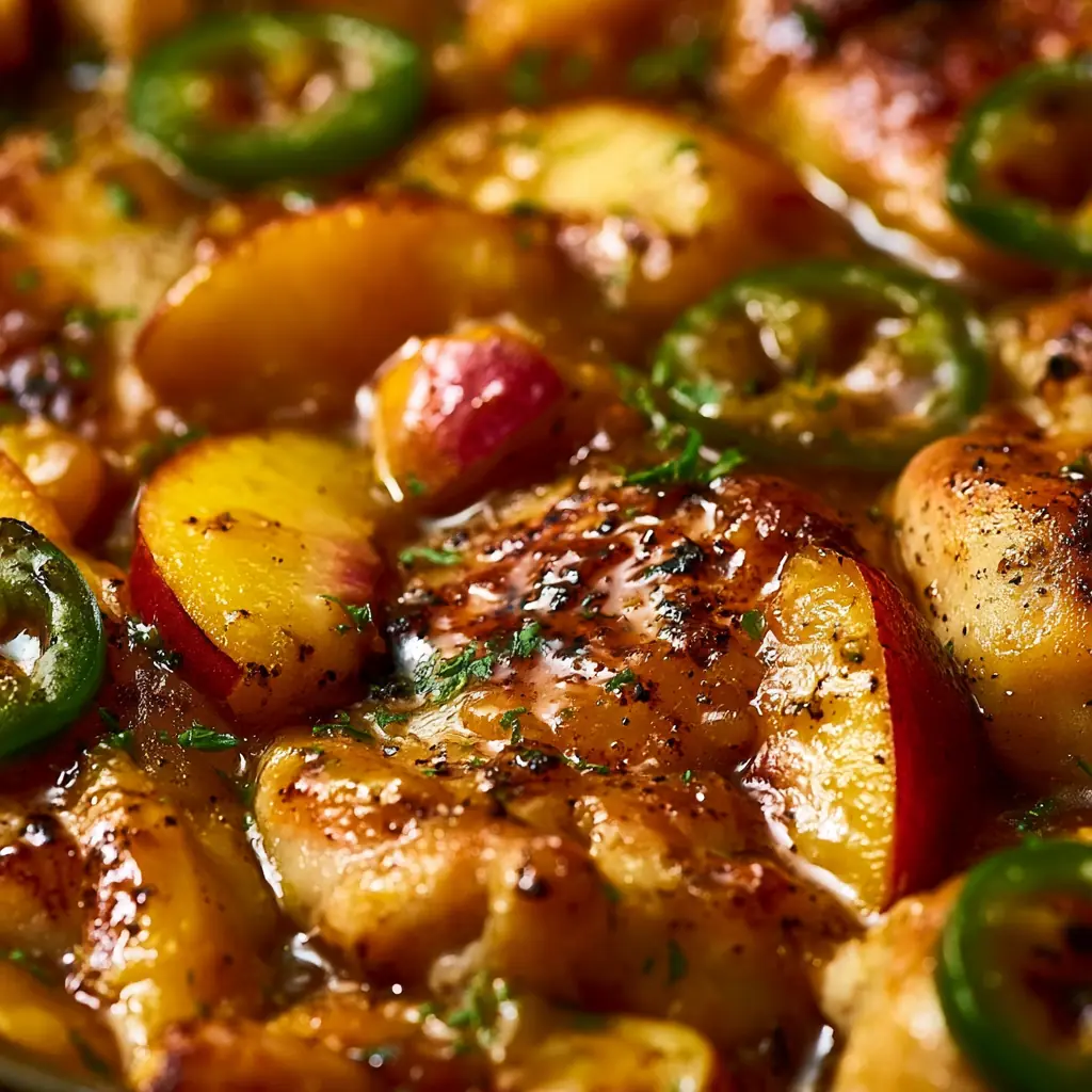 Jalapeno Peach Chicken: A Sweet and Spicy Skillet Dinner 4 Jalapeno Peach Chicken