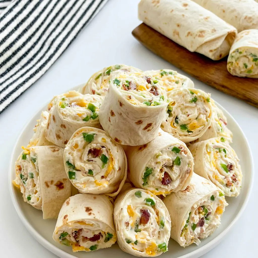Jalapeno Popper Pinwheels With Bacon and Cheddar 5 Jalapeno Popper Pinwheels