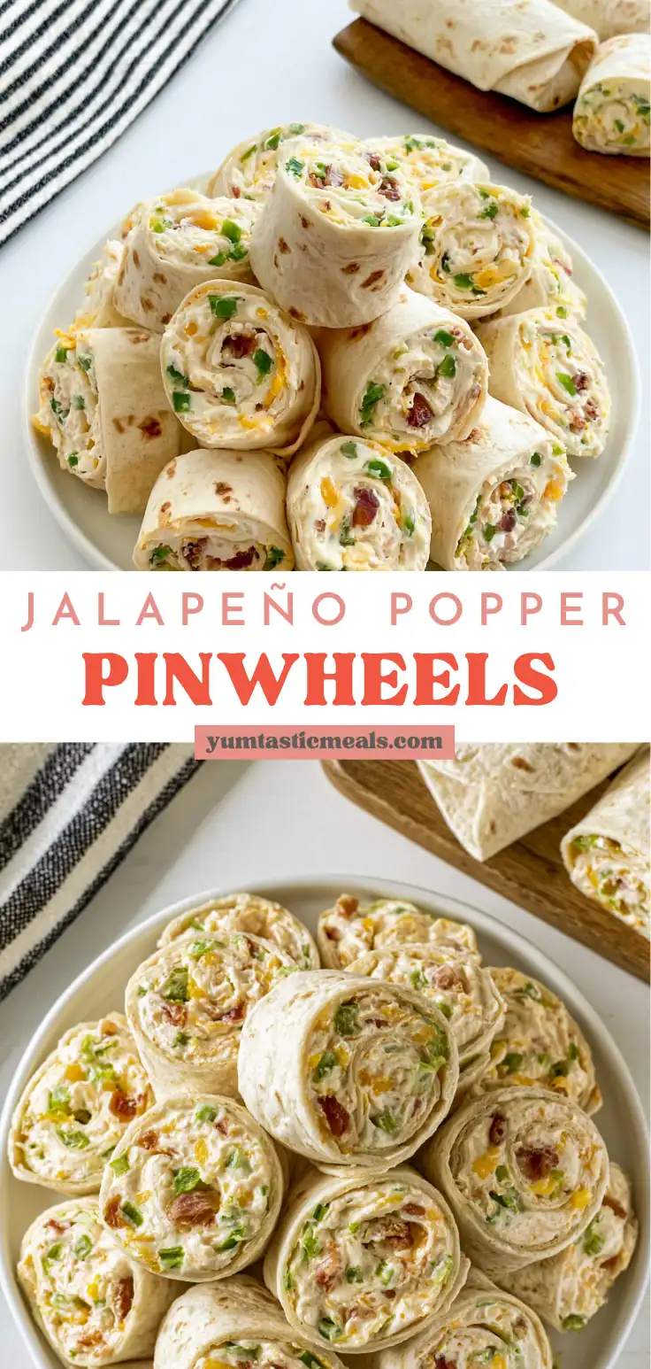 Jalapeno Popper Pinwheels With Bacon and Cheddar 6 Jalapeno Popper Pinwheels