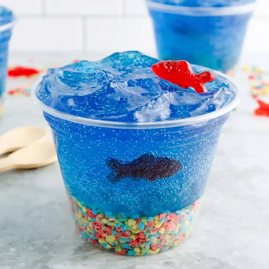 Mini Fish Tank Jell-O Cups