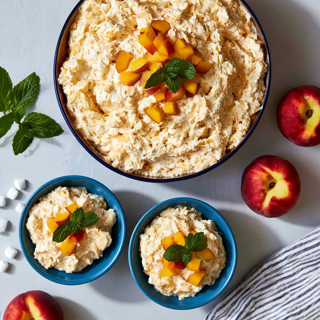 Peach Fluff Salad: Easy Creamy Peach Dessert for Summer 4 Peach Fluff Salad