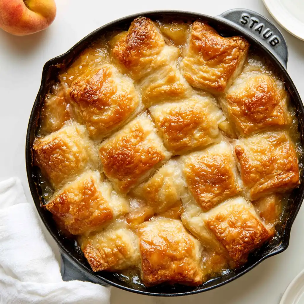 Peach Puff Pastry Bake