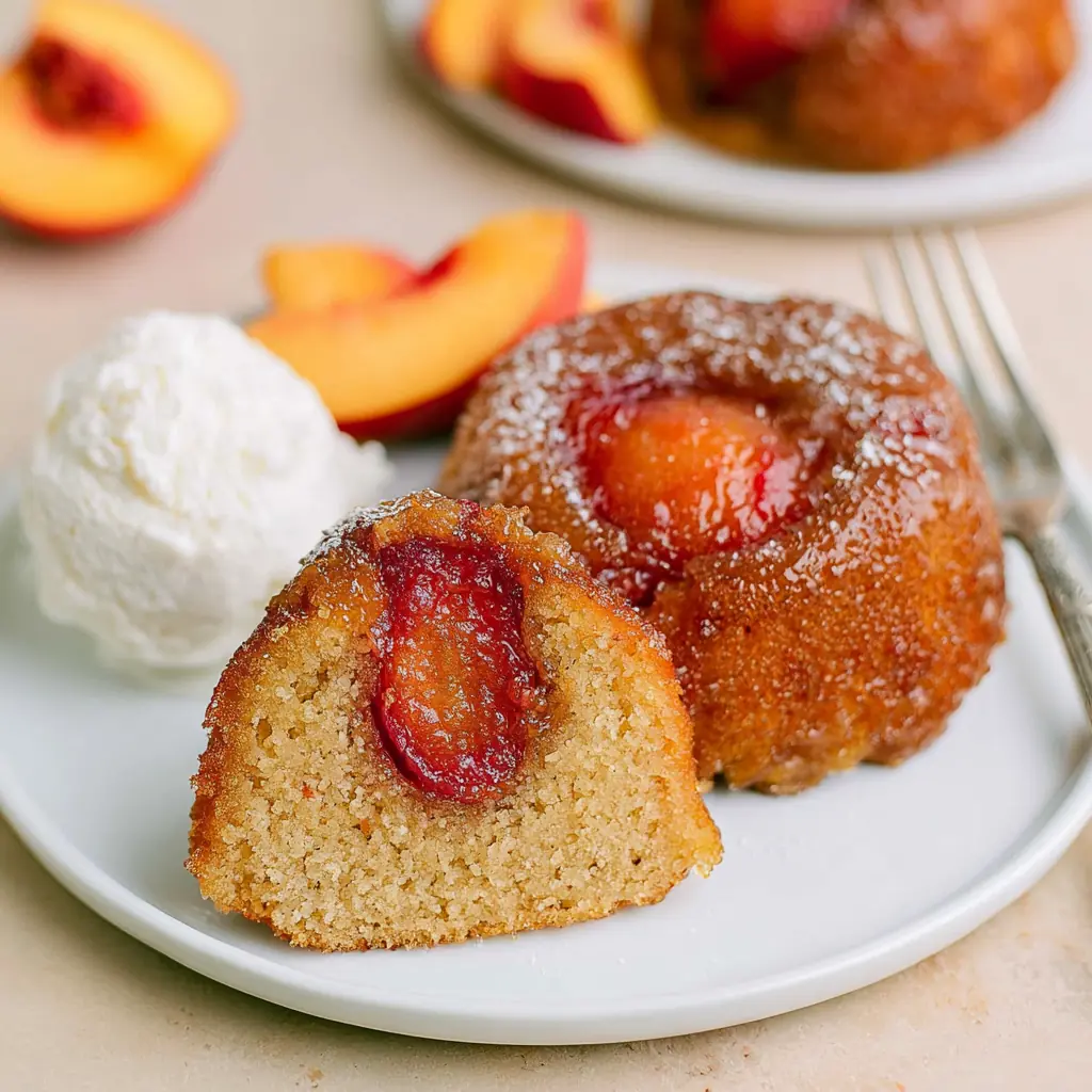 Peach Upside Down Mini Cakes