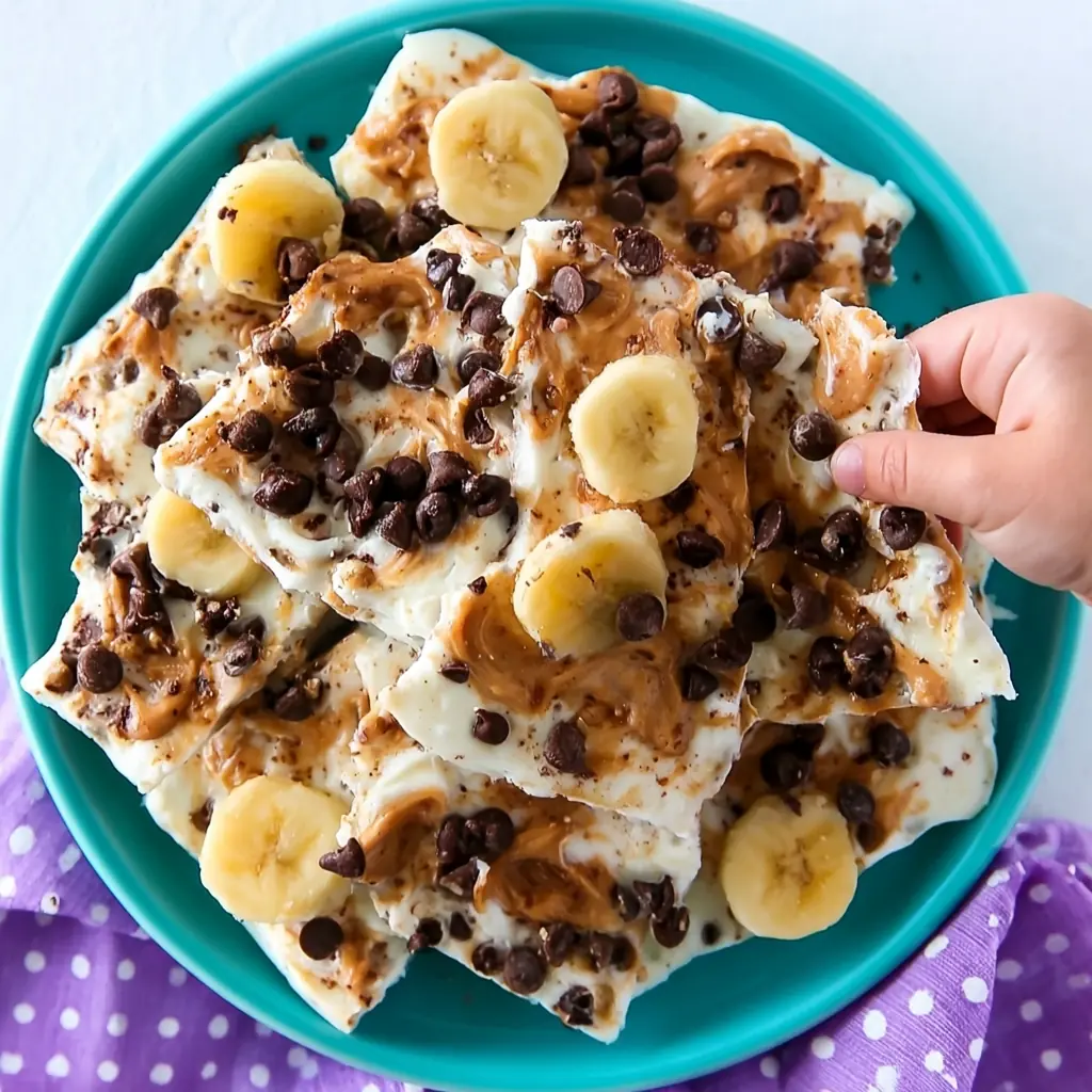 Peanut Butter Banana Frozen Bark