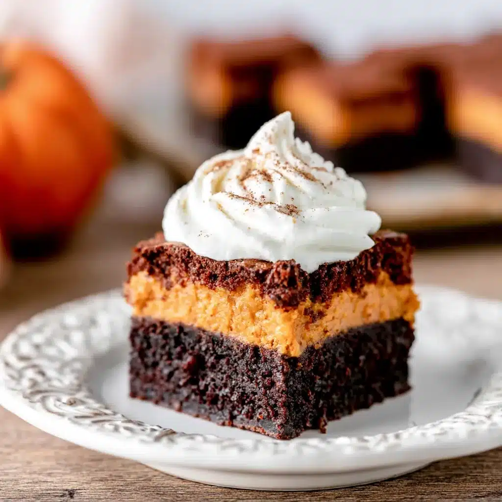 Pumpkin Brownies With Rich Chocolate and Creamy Pumpkin Pie 5 Pumpkin Brownies