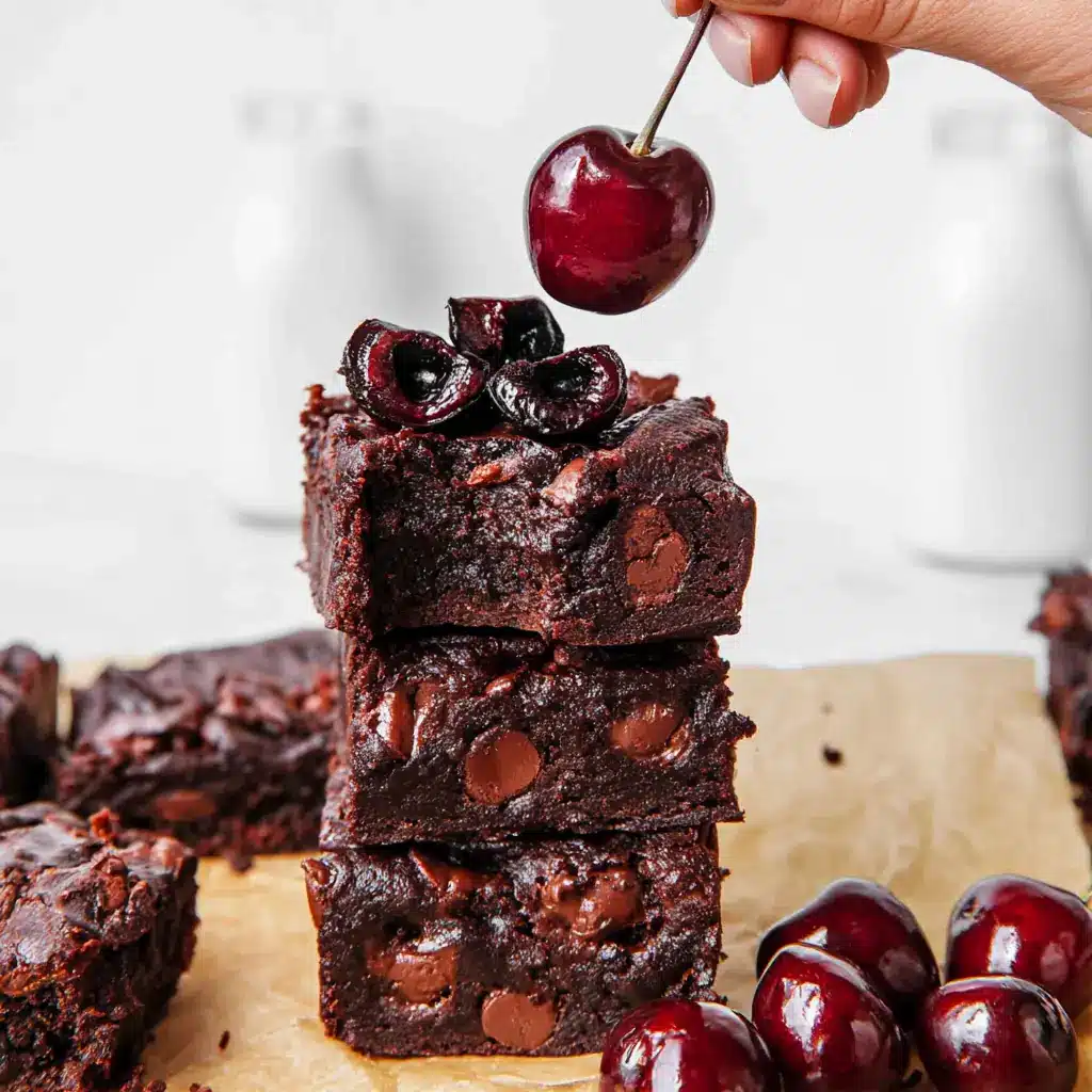 Roasted Cherry Brownies: Rich, Fudgy, and Packed With Fruit 5 Roasted Cherry Brownies