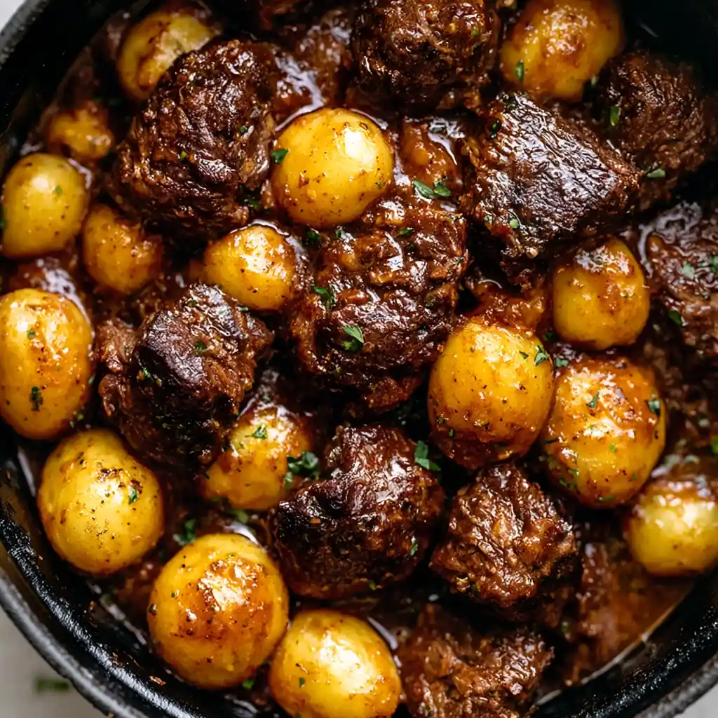 Slow Cooker Garlic Butter Beef Bites