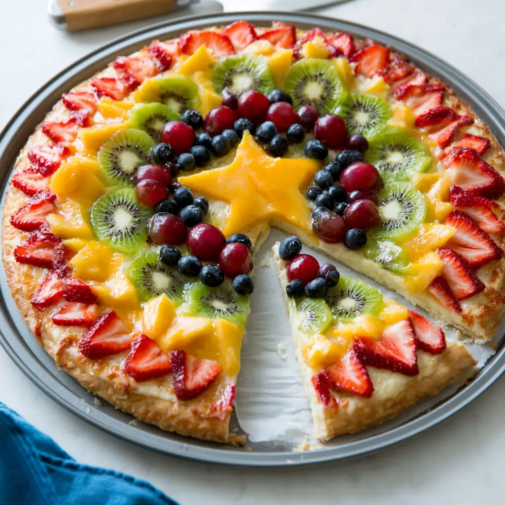 Summer Snack Ideas: Colorful Sugar Cookie Fruit Pizza 5 Summer Snack Ideas
