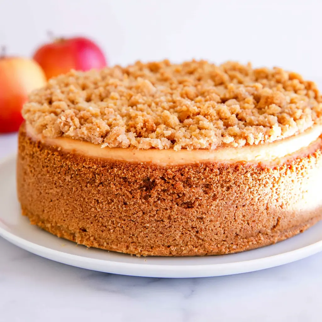 Apple Crisp Cheesecake with Cinnamon Apples and Oat Streusel 5 Apple Crisp Cheesecake