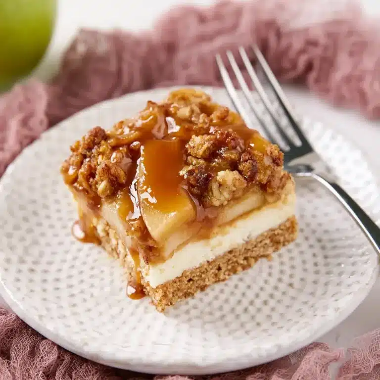 Caramel Apple Cheesecake Bars