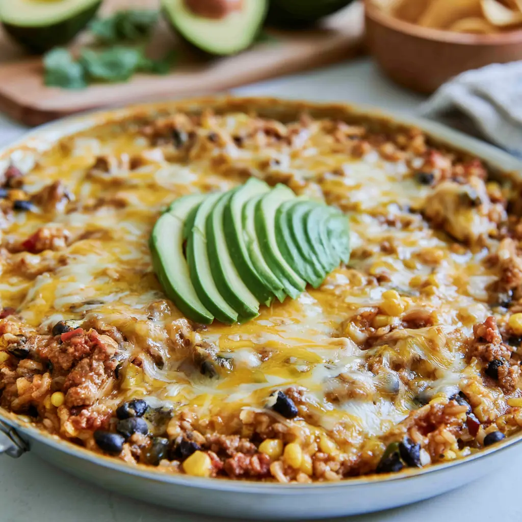 Cheesy Taco Rice Skillet